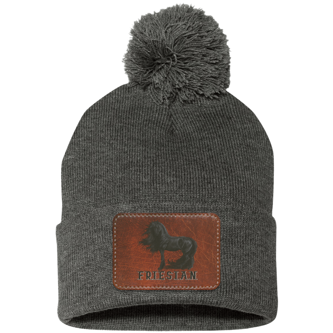 FRIESIAN ON LEATHER SP15 Pom Pom Knit Cap - Patch