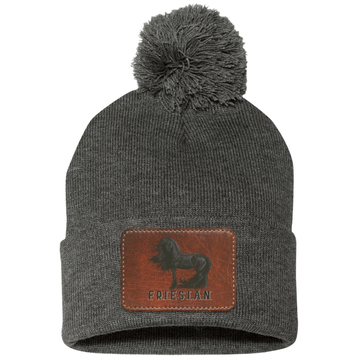 FRIESIAN ON LEATHER SP15 Pom Pom Knit Cap - Patch