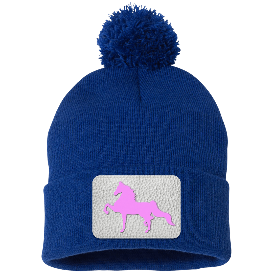 AMERICAN SADDLEBRED PINK SP15 Pom Pom Knit Cap - Patch