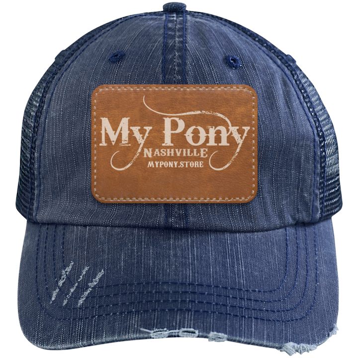 MY PONY NASHVILLE 6990 Distressed Unstructured Trucker Cap - Patch