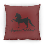 American Saddlebred 2 (black) ZP18 Large Square Pillow
