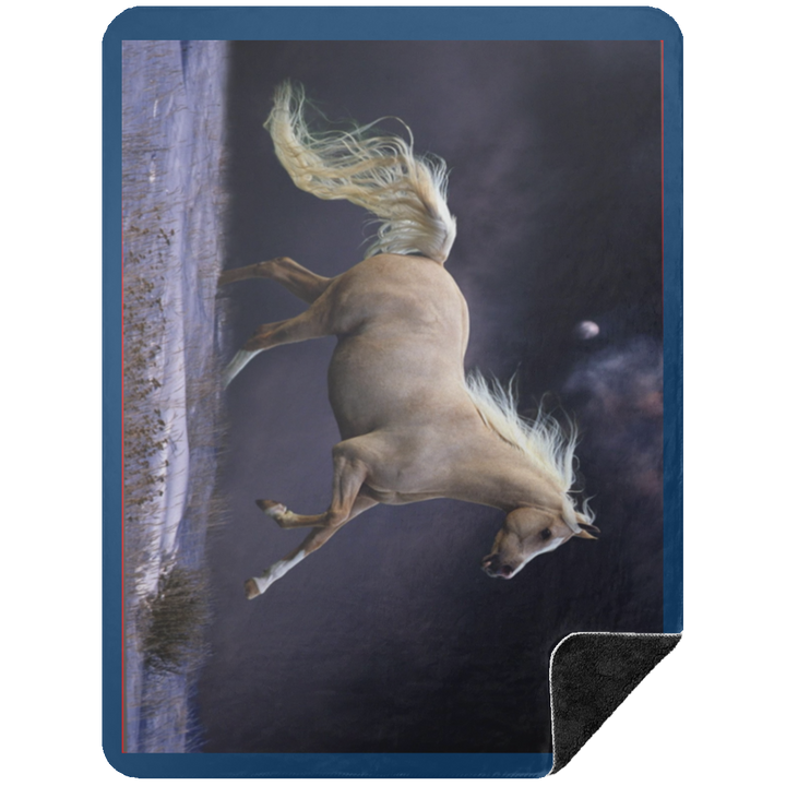 PALOMINO HORSE 1 BSHL Premium Black Sherpa Blanket 60x80