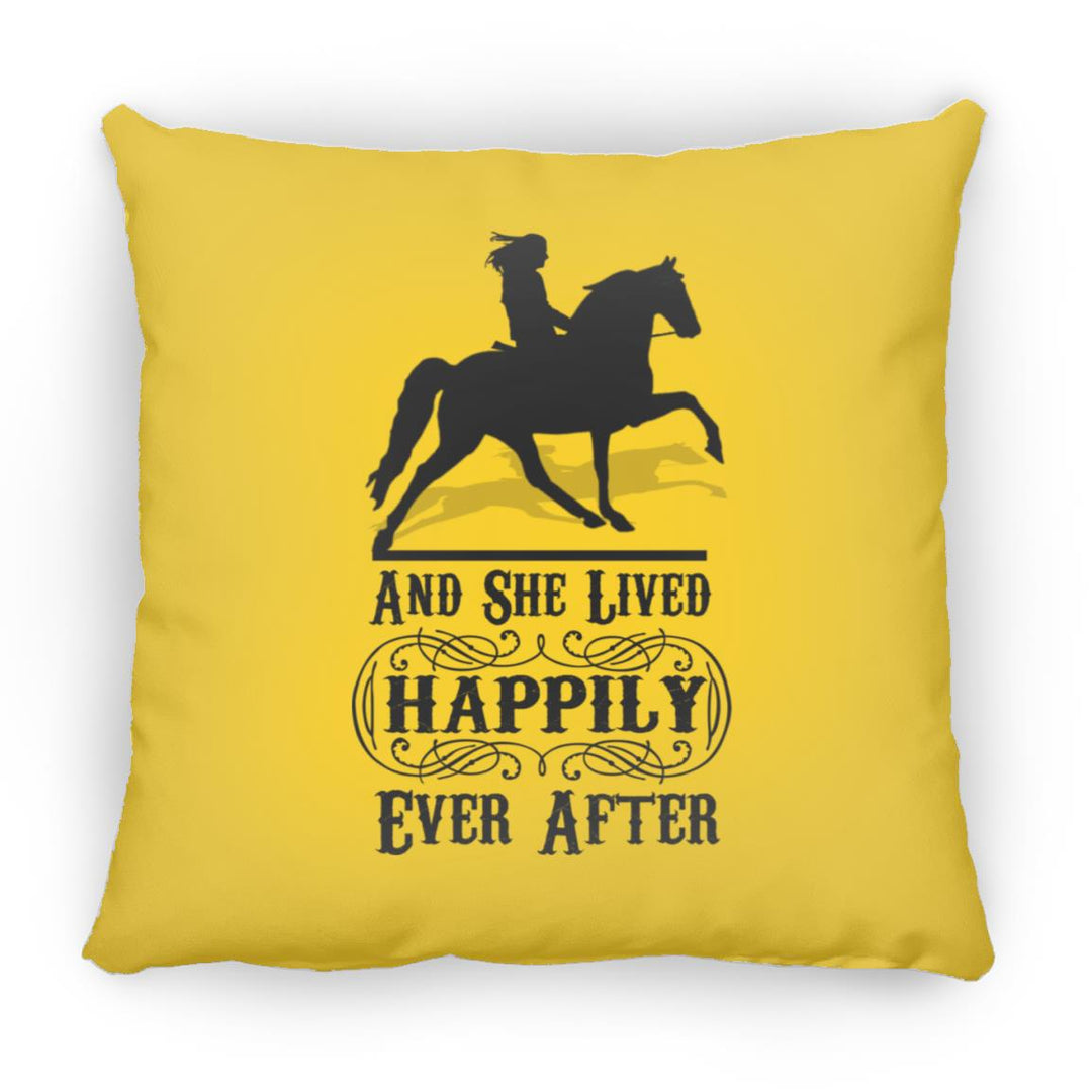 HAPPILY EVER AFTER (TWH Pleasure) Blk ZP18 Large Square Pillow