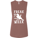 FREAK OF THE WEEK (WHITE) B8803 Ladies' Flowy Muscle Tank