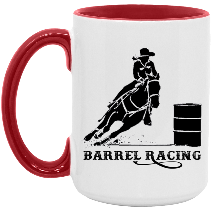 BARREL RACING STYLE 1 4HORSE AM15OZ 15oz. Accent Mug
