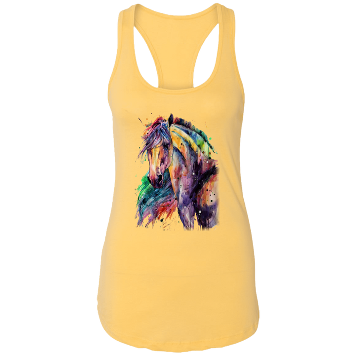EQUINE ABSTRACT 1 4HORSE NL1533 Ladies Ideal Racerback Tank