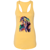 EQUINE ABSTRACT 1 4HORSE NL1533 Ladies Ideal Racerback Tank