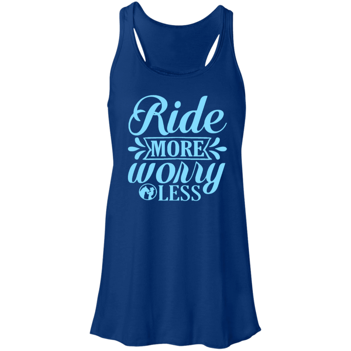 RIDE MORE WORRY LESS B8800 Flowy Racerback Tank