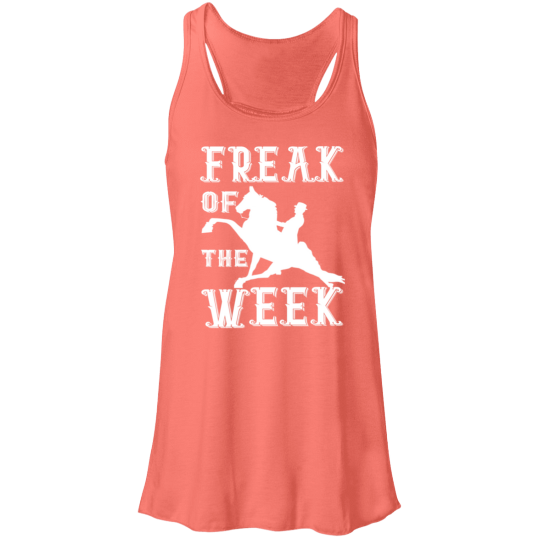 FREAK OF THE WEEK (WHITE) B8800 Flowy Racerback Tank