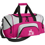 TURNIN AND BURNIN BARREL RACING (white) 4HORSE BG99 Colorblock Sport Duffel