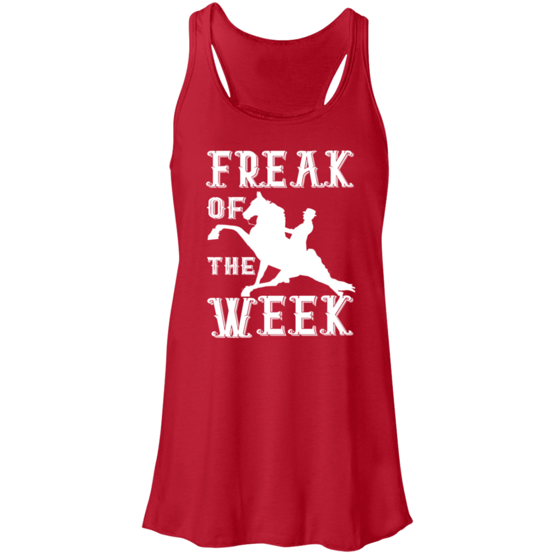 FREAK OF THE WEEK (WHITE) B8800 Flowy Racerback Tank
