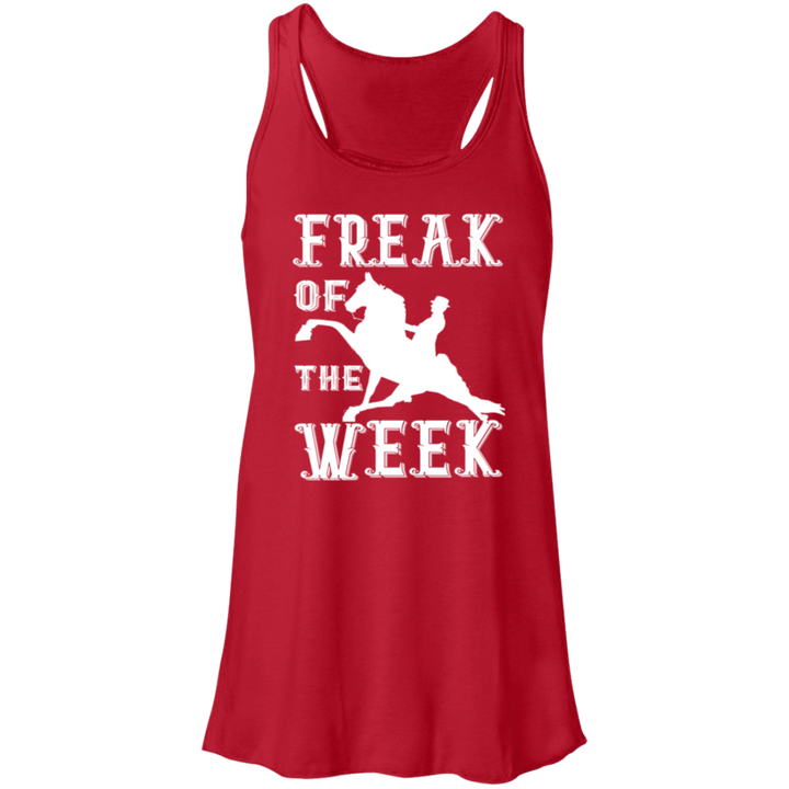FREAK OF THE WEEK (WHITE) B8800 Flowy Racerback Tank