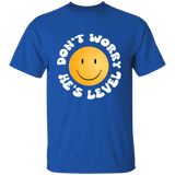 DON'T WORRY HE'S LEVEL (WHITE) G500 5.3 oz. T-Shirt