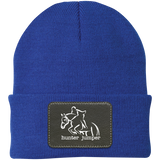 HUNTER JUMPER BLACK LEATHER CP90 Knit Cap - Patch