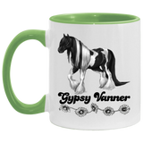 GYPSY VANNER 4HORSE (BLACK LETTERS) AM11OZ 11 oz. Accent Mug