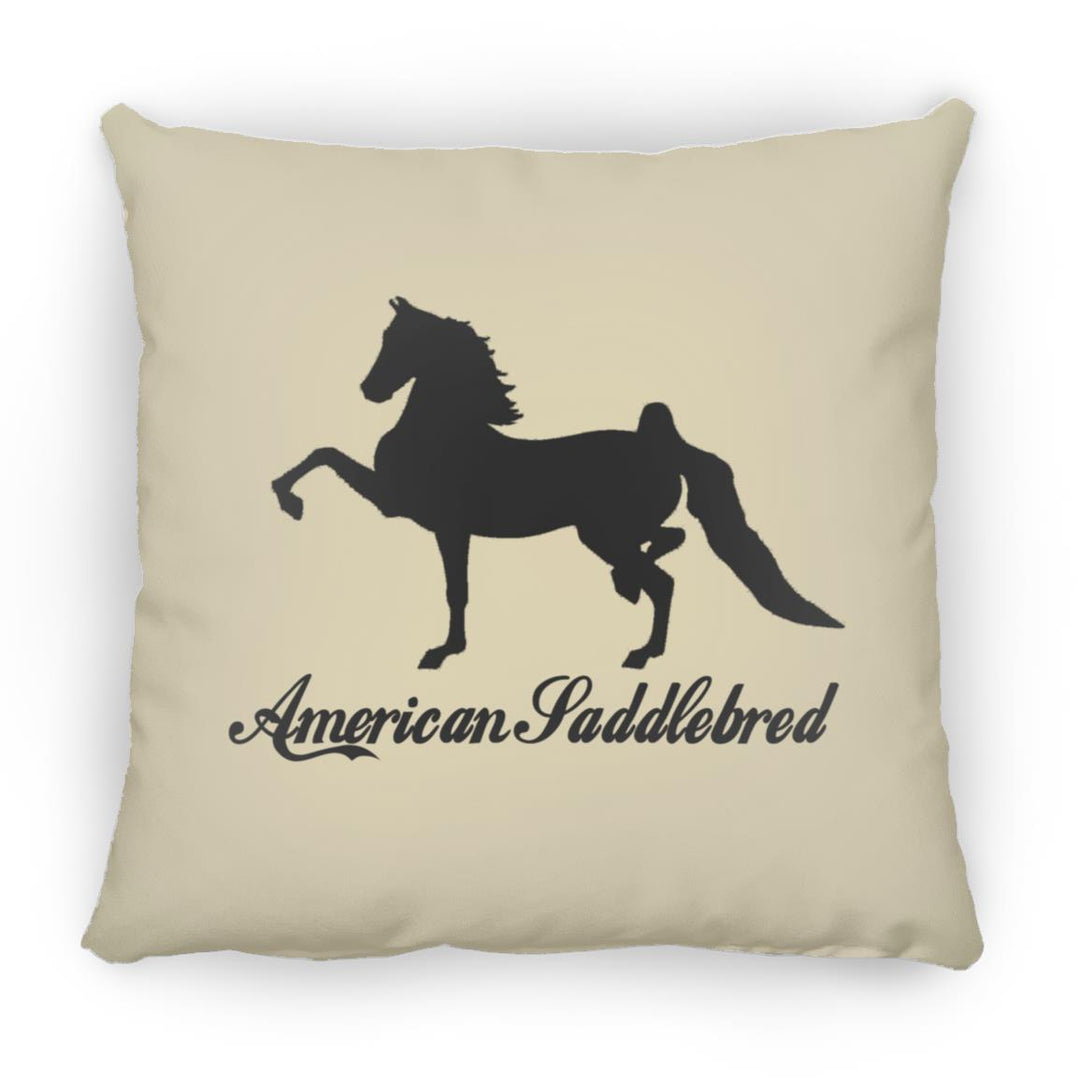 American Saddlebred 2 (black) ZP14 Small Square Pillow