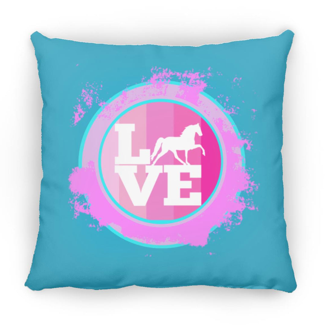 TWH PLEASURE BLEACH SPLATTER PINK TEAL ZP16 Medium Square Pillow