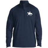 Missouri Fox Trotter WITH MALE RIDER WHITE ST850 1/2 Zip Raglan Performance Pullover
