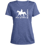 MISSOURI FOX TROTTER (white) 4HORSE LST360 Ladies' Heather Scoop Neck Performance Tee