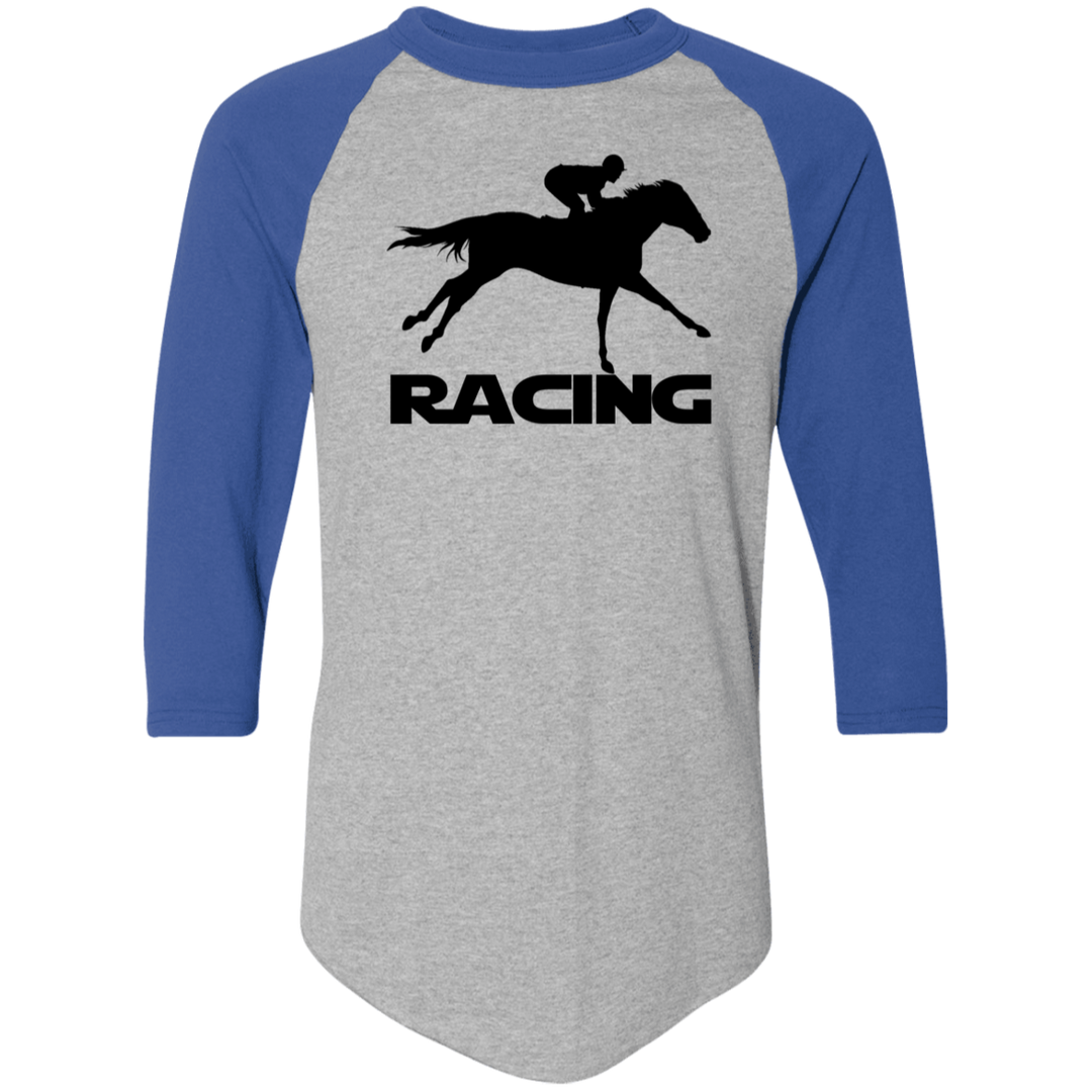 RACING (BLACK) 4HORSE 4420 Colorblock Raglan Jersey