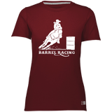 BARREL RACING STYLE 1 (WHITE) 4HORSE 64STTX Ladies’ Essential Dri-Power Tee