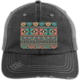 AZTEC 1 6990 Distressed Unstructured Trucker Cap - Patch
