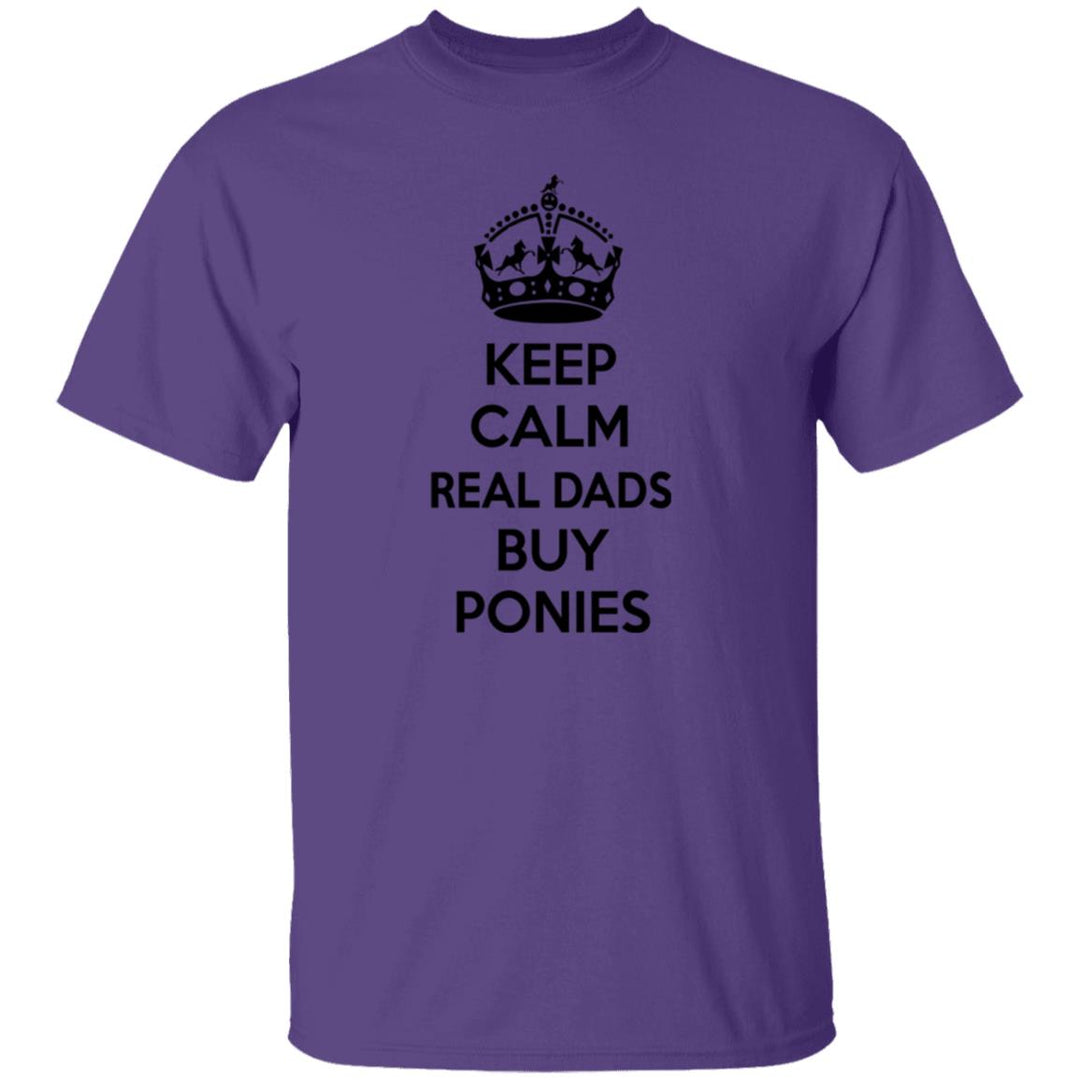 REAL DADS BUY PONIES (black) G500 5.3 oz. T-Shirt