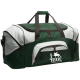 I RIDE AN AMERICAN SADDLEBRED (WHITE) BG99 Colorblock Sport Duffel