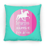 SHE LIVED HAPPILY TWH PLEASURE SHADES OF PINK ZP16 Medium Square Pillow