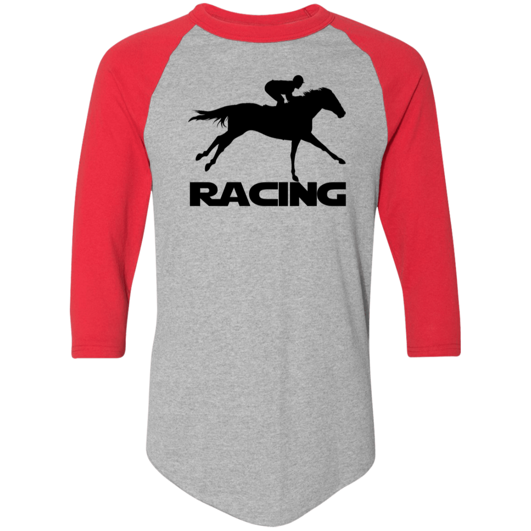 RACING (BLACK) 4HORSE 4420 Colorblock Raglan Jersey
