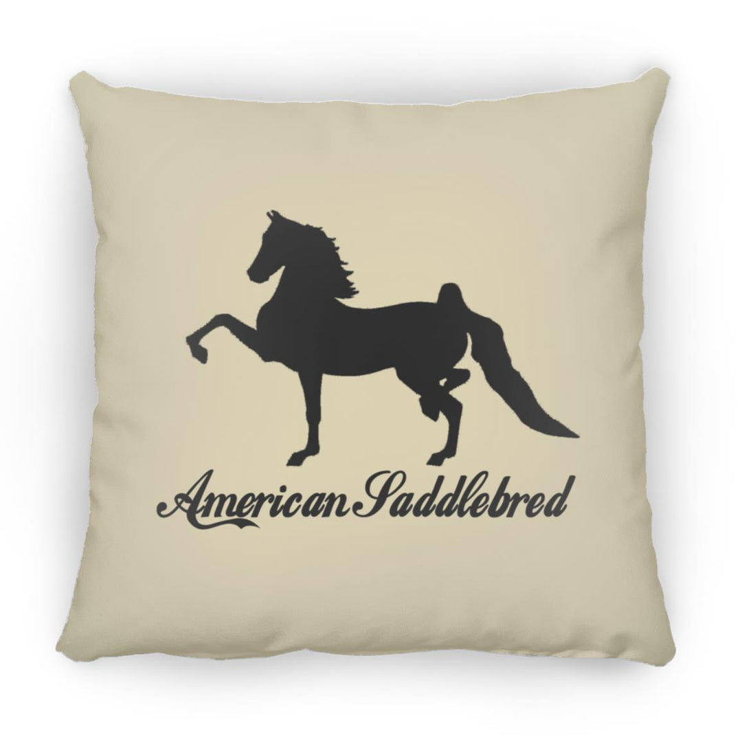 American Saddlebred 2 (black) ZP18 Large Square Pillow