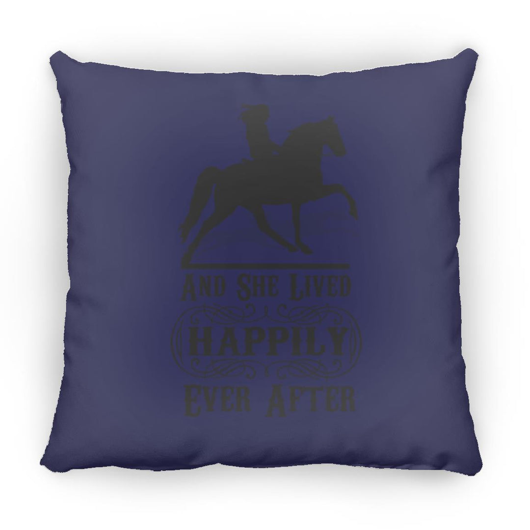 HAPPILY EVER AFTER (TWH Pleasure) Blk ZP16 Medium Square Pillow