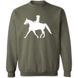 Missouri Fox Trotter LADY FINAL ART WHITE G180 Crewneck Pullover Sweatshirt