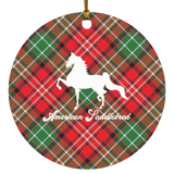 AMERICAN SADDLEBRED PLAID WALK ON RED SNOWFLAKE (4 SHAPES)