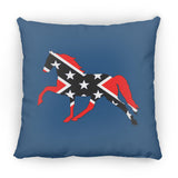 Rebel on the Rail Tennessee Walking Horse Pleasure ZP18 Large Square Pillow
