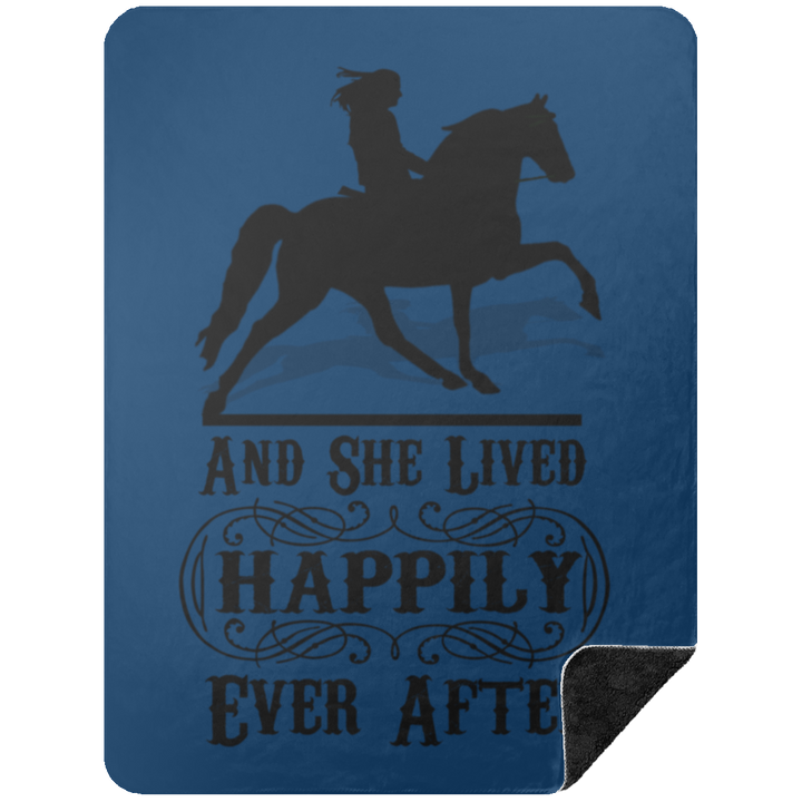 SHE LIVED HAPPILY EVER AFTER BLANKET TWH PLEASURE BSHL Premium Black Sherpa Blanket 60x80