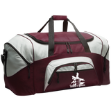 TURNIN AND BURNIN BARREL RACING (white) 4HORSE BG99 Colorblock Sport Duffel