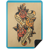 VINTAGE TAT 1 BSHL Premium Black Sherpa Blanket 60x80