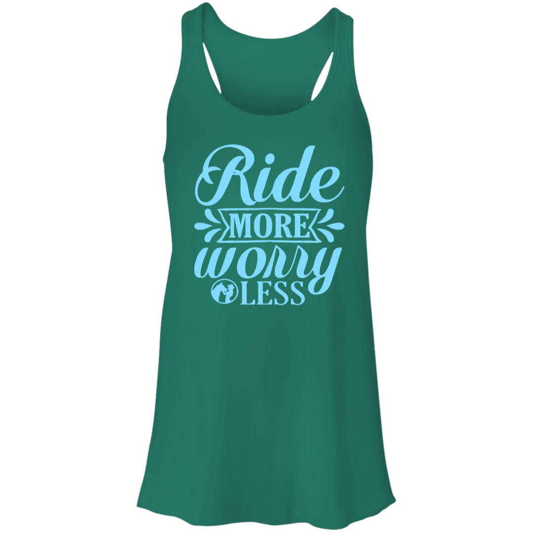 RIDE MORE WORRY LESS B8800 Flowy Racerback Tank