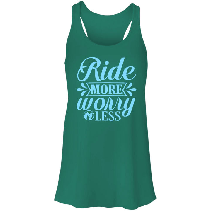 RIDE MORE WORRY LESS B8800 Flowy Racerback Tank