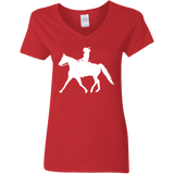 Missouri Fox Trotter LADY FINAL ART WHITE G500VL Ladies' 5.3 oz. V-Neck T-Shirt