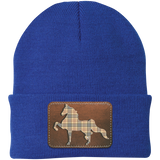 AMERICAN SADDLEBRED LEATHER PATCH (BURBURY) CP90 Knit Cap - Patch