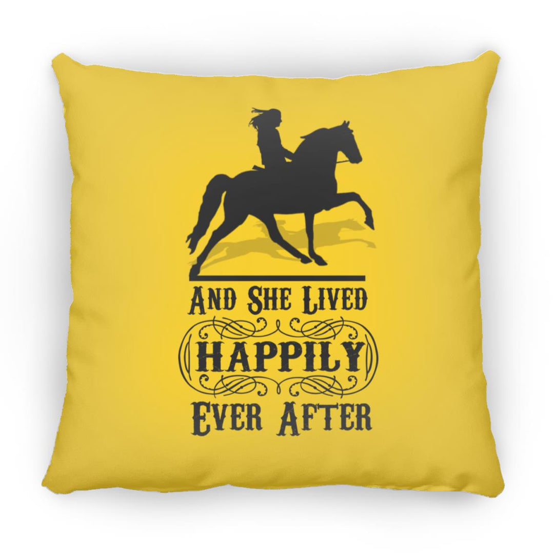 HAPPILY EVER AFTER (TWH Pleasure) Blk ZP16 Medium Square Pillow