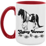 GYPSY VANNER 4HORSE (BLACK LETTERS) AM15OZ 15oz. Accent Mug