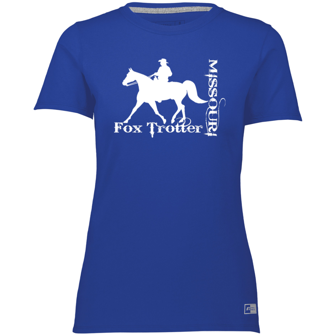 MISSOURI FOX TROTTER (white) 4HORSE 64STTX Ladies’ Essential Dri-Power Tee