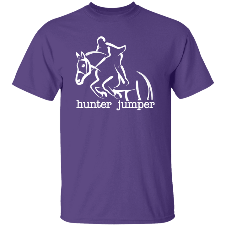 HUNTER JUMPER STYLE 1 (WHITE) 4HORSE G500 5.3 oz. T-Shirt