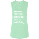 Summer Nights Showring Lights Walk On B8803 Ladies' Flowy Muscle Tank