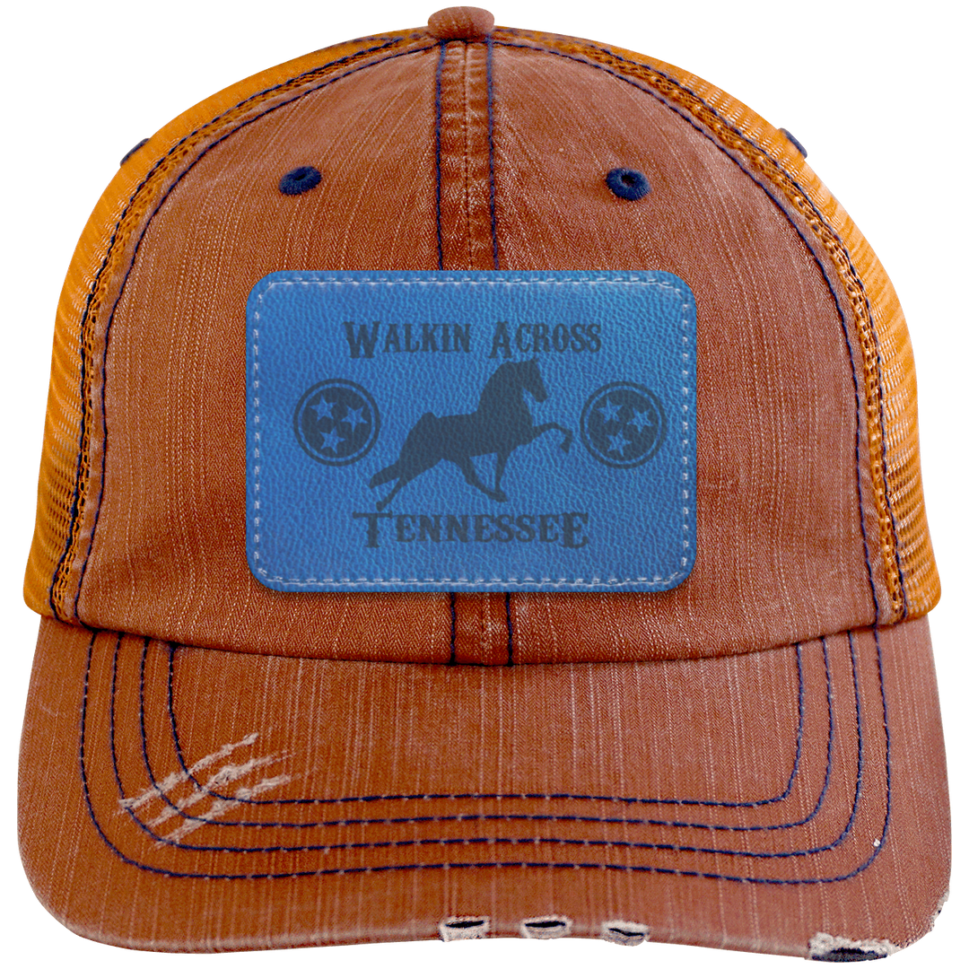 WALKIN ACROSS TENNESSEE TWH 6990 Distressed Unstructured Trucker Cap - Patch