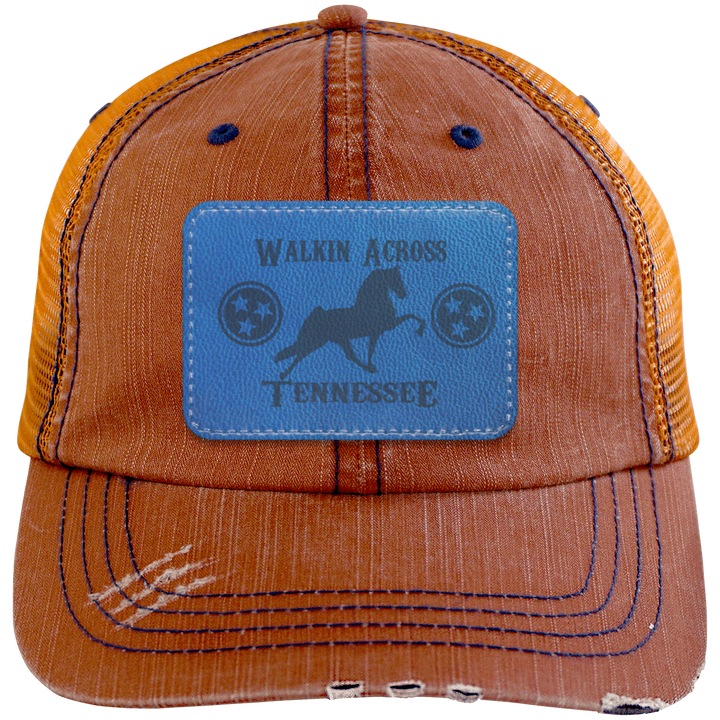 WALKIN ACROSS TENNESSEE TWH 6990 Distressed Unstructured Trucker Cap - Patch