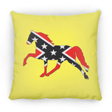 Rebel on the Rail Tennessee Walking Horse Pleasure ZP16 Medium Square Pillow